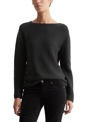 Marc O'Polo Damen Strickpullover aus Bio-Baumwolle Langarm, Schwarz (Black), M von Marc O'Polo