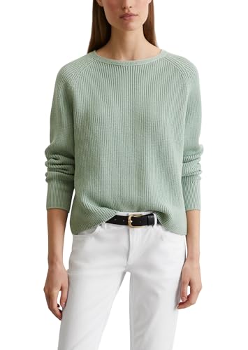 Marc O'Polo Damen Strickpullover aus Bio-Baumwolle Loose Fit, Grün (Dusty Mint), XS von Marc O'Polo