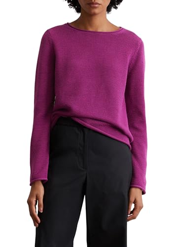 Marc O'Polo Damen Strickpullover aus Bio-Baumwolle mit Rundhalsausschnitt, Lila (Fresh Berry), M von Marc O'Polo