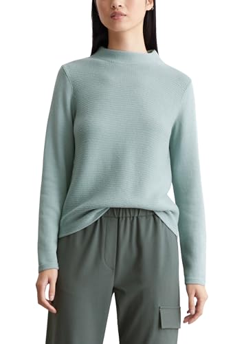 Marc O'Polo Damen Strickpullover aus Bio-Baumwolle mit Stehkragen, Blau (Frozen Mint), XXL von Marc O'Polo
