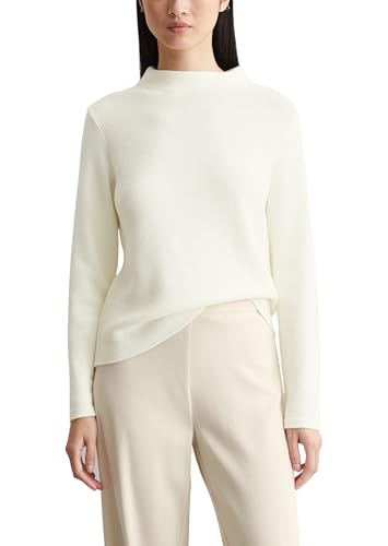 Marc O'Polo Damen Strickpullover aus Bio-Baumwolle mit Stehkragen, Cremefarben (Creamy White), M von Marc O'Polo