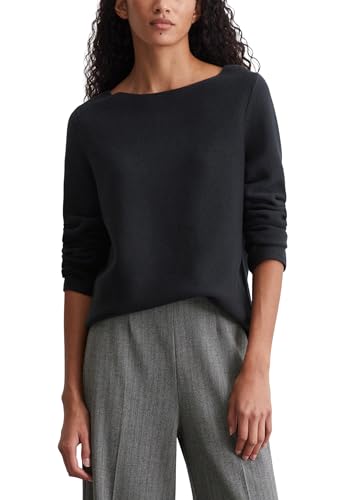 Marc O'Polo Damen Strickpullover aus Bio-Baumwolle mit U-Boot-Ausschnitt, Blau (Deep Blue Sea), XXS von Marc O'Polo