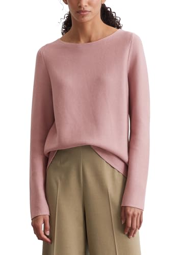 Marc O'Polo Damen Strickpullover aus Bio-Baumwolle mit U-Boot-Ausschnitt, Rosa (Dark Mauve), S von Marc O'Polo