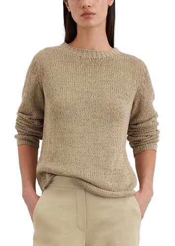 Marc OߴPolo Damen Strickpullover mit U-Boot Ausschnitt Slim Fit, Beige (Summer Sand), S von Marc O'Polo