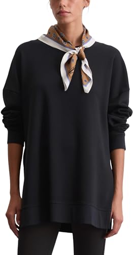 Marc OߴPolo Damen Sweatshirt aus Bio-Baumwolle Loose Fit, Blau (Deep Night Blue), XXL von Marc O'Polo