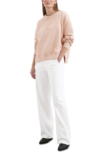 Marc O'Polo Damen Sweatshirt aus Bio-Baumwolle mit Rippbündchen, Rosa (Chalky Peach), S von Marc O'Polo