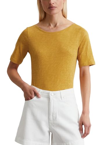 Marc O'Polo Damen T-Shirt aus Bio-Baumwolle mit U-Boot Ausschnitt, Gelb (Golden Yellow), XXL von Marc O'Polo