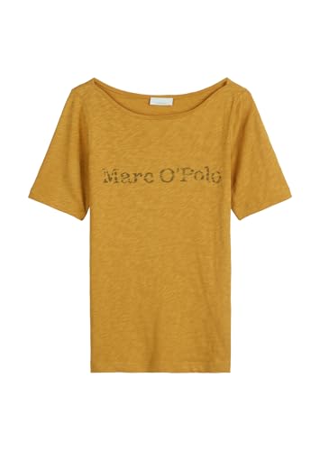 Marc O'Polo Damen T-Shirt aus Bio-Baumwolle mit U-Boot Ausschnitt, Gelb (Golden Yellow), XXL von Marc O'Polo