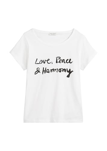 Marc O'Polo Damen T-Shirt aus Bio-Baumwolle mit U-Boot Ausschnitt, Mehrfarbig (Multi), S von Marc O'Polo