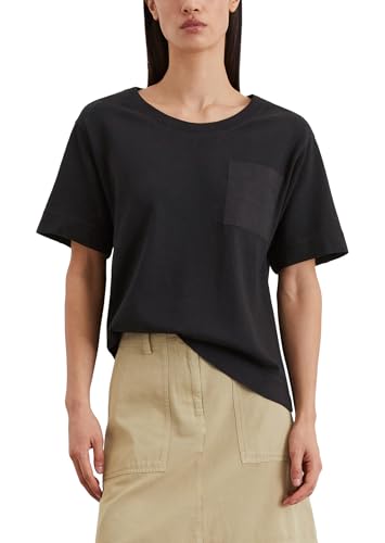 Marc O'Polo Damen T-Shirt mit Rundhalsausschnitt Loose Fit, Schwarz (Black), M von Marc O'Polo