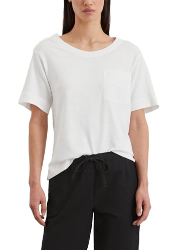 Marc O'Polo Damen T-Shirt mit Rundhalsausschnitt Loose Fit, Weiß (White), XXL von Marc O'Polo