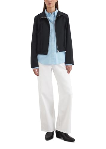 Marc O'Polo Damen Übergangsjacke mit Kapuze mit Stretch-Anteil, Blau (Deep Night Blue), 36 von Marc O'Polo