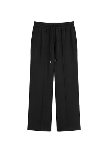 Marc O'Polo Denim Damen Stoffhose mit elastischem Bund Relaxed Fit, Schwarz (Black), M von Marc O'Polo