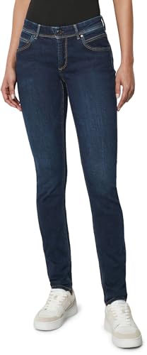 Marc O'Polo Denim Damen Alva l ssige Damen Jeans Damen Hose im Used Look hochwertige Denim Jeans mit schmalem Schnitt, Blau (P63), 32W / 32L EU von Marc O'Polo