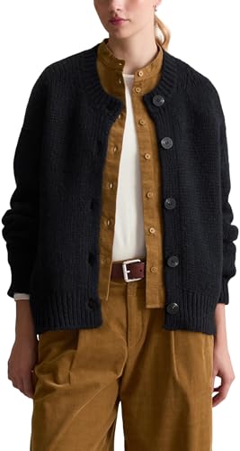 Marc OߴPolo Denim Damen Cardigan weich Relaxed Fit, Blau (Medium Blue Melange 02), XXL von Marc O'Polo