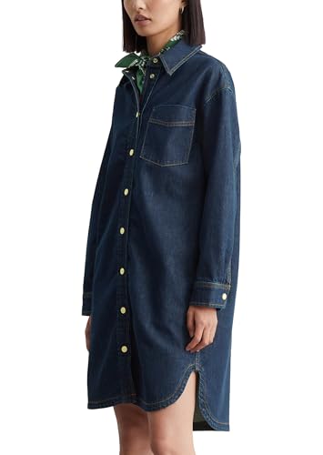 Marc O'Polo Denim Damen Cordkleid aus Bio-Baumwolle Oversize Fit, Blau (Dark Blue Multi 21), L von Marc O'Polo