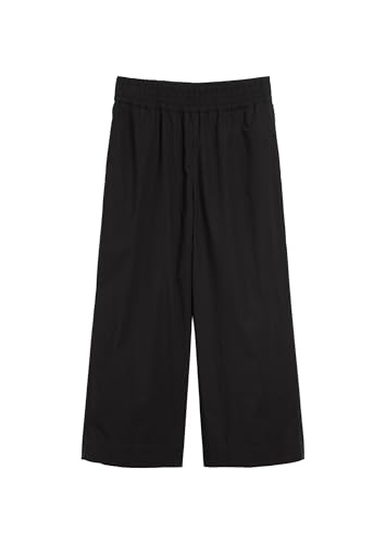 Marc O'Polo Denim Damen Culottehose verkürzte Länge mit elastischem Bund, Schwarz (Black), S von Marc O'Polo