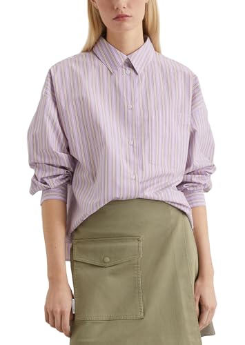 Marc O'Polo Denim Damen Hemd mit Kentkragen gestreift, Mehrfarbig (Medium Purple Multi 01), XS von Marc O'Polo