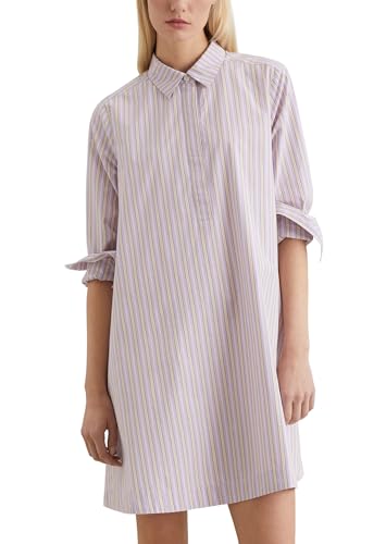 Marc O'Polo Denim Damen Hemdblusenkleid aus Bio-Baumwolle mit Kentkragen, Mehrfarbig (Medium Purple Multi 01), XL von Marc O'Polo