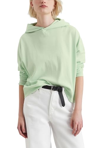 Marc O'Polo Denim Damen Hoodie mit Stretch-Anteil Relaxed Fit, Grün (Mint Mist), S von Marc O'Polo