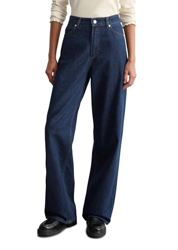 Marc O'Polo Denim Damen Jeanshose High Waist Wide Leg, Blau (Dark Blue Multi 21), W26/L30 von Marc O'Polo