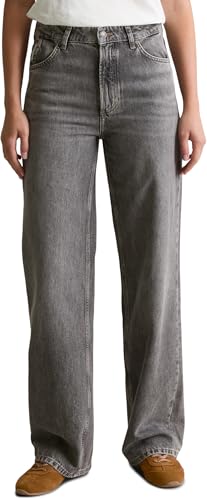Marc OߴPolo Denim Damen Jeanshose High Waist Wide Leg, Grau (Medium Grey Multi 10), W33/L30 von Marc O'Polo