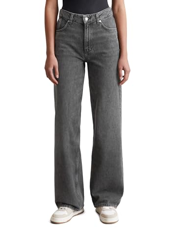 Marc OߴPolo Denim Damen Jeanshose aus Bio-Baumwolle Wide Leg, Mehrfarbig (Dark Grey Multi 02), W35/L32 von Marc O'Polo