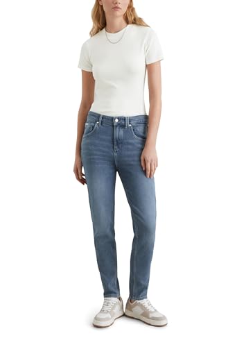 Marc O'Polo Denim Damen Jeanshose mit Stretch-Anteil Tapered Leg, Blau (Dark Blue Multi 28), W32/L34 von Marc O'Polo
