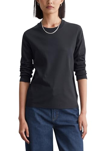 Marc O'Polo Denim Damen Langarmshirt aus Bio-Baumwolle Basic, Blau (Blue Depths), L von Marc O'Polo