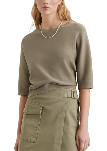 Marc OߴPolo Denim Damen Pullover aus Bio-Baumwolle Loose Fit, Grün (Dusky Green), S von Marc O'Polo