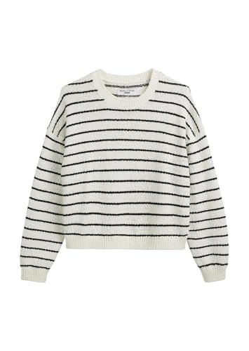 Marc O'Polo Denim Damen Pullover mit Rundhalsausschnitt gestreift, Weiß (Offwhite Multi 01), M von Marc O'Polo