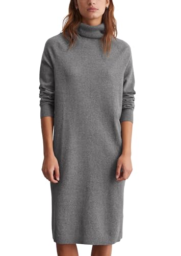 Marc O'Polo Denim Damen Strickkleid mit Rollkragen Relaxed Fit, Grau (Dark Shadow Melange), XL von Marc O'Polo