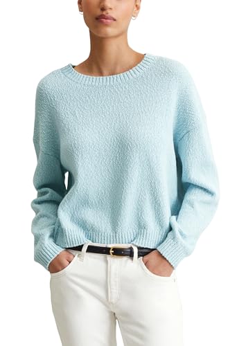 Marc O'Polo Denim Damen Strickpullover aus Bio-Baumwolle Loose Fit, Blau (Blue Fog), XXL von Marc O'Polo