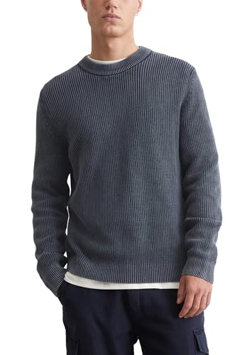 Marc O'Polo Denim Damen Strickpullover aus Bio-Baumwolle mit Rundhalsausschnitt, Blau (True Navy), S von Marc O'Polo