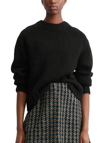 Marc O'Polo Denim Damen Strickpullover aus Woll-Mix Relaxed Fit, Schwarz (Black), M von Marc O'Polo