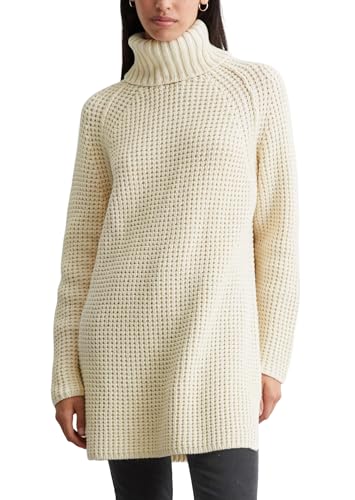 Marc O'Polo Denim Damen Strickpullover lang mit XL-Rollkragen, Beige (Chalky Sand), S von Marc O'Polo