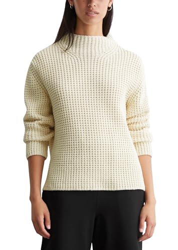 Marc O'Polo Denim Damen Strickpullover mit Mock-Neck-Kragen Relaxed Fit, Beige (Chalky Sand), XL von Marc O'Polo