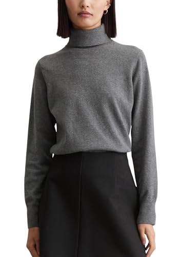 Marc O'Polo Denim Damen Strickpullover mit Rollkragen Regular Fit, Grau (Dark Shadow Melange), L von Marc O'Polo