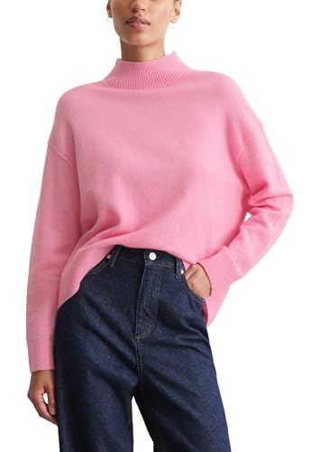 Marc O'Polo Denim Damen Strickpullover mit Stehkragen elegant, Rosa (Light Pink Melange 01), XS von Marc O'Polo