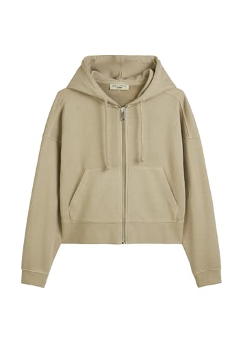 Marc O'Polo Denim Damen Sweatjacke aus Bio-Baumwolle Cropped, Grün (Dusky Green), XXL von Marc O'Polo