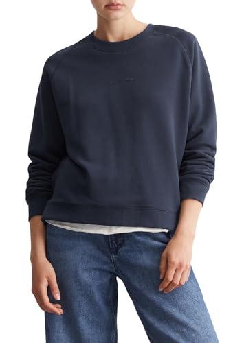 Marc O'Polo Denim Damen Sweatshirt aus Bio-Baumwolle Relaxed Fit, Blau (Navy Teal), XXL von Marc O'Polo