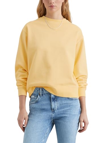 Marc O'Polo Denim Damen Sweatshirt aus Bio-Baumwolle Relaxed Fit, Gelb (Orange Sand), XL von Marc O'Polo