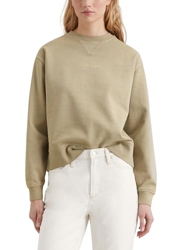 Marc O'Polo Denim Damen Sweatshirt aus Bio-Baumwolle Relaxed Fit, Grün (Dusky Green), M von Marc O'Polo