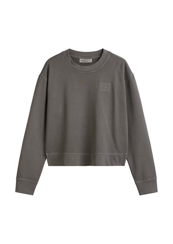 Marc O'Polo Denim Damen Sweatshirt aus Bio-Baumwolle mit Rundhalsausschnitt, Braun (Charcoal), XXL von Marc O'Polo
