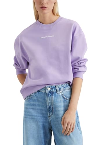 Marc O'Polo Denim Damen Sweatshirt mit Rückenprint Oversized, Lila (Wild Orchid), XXL von Marc O'Polo