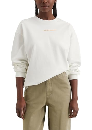 Marc O'Polo Denim Damen Sweatshirt mit Rückenprint Oversized, Weiß (Silky White), XL von Marc O'Polo