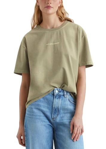 Marc O'Polo Denim Damen T-Shirt aus Bio-Baumwolle Relaxed Fit, Grün (Dusky Green), M von Marc O'Polo