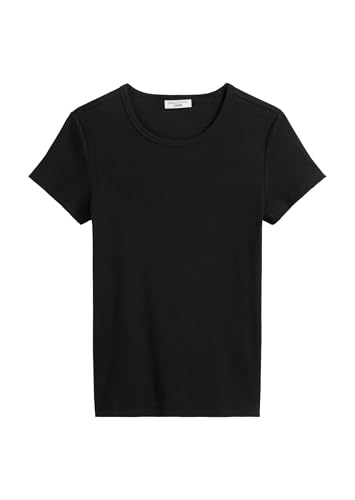 Marc O'Polo Denim Damen T-Shirt aus Bio-Baumwolle mit Stretch-Anteil, Schwarz (Black Multi 02), XXL von Marc O'Polo