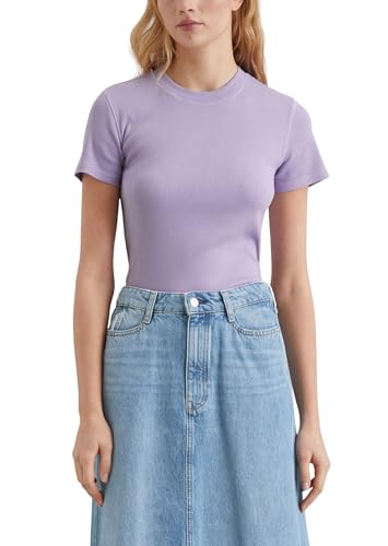 Marc O'Polo Denim Damen T-Shirt mit Rundhalsausschnitt Slim Fit, Lila (Wild Orchid), XL von Marc O'Polo