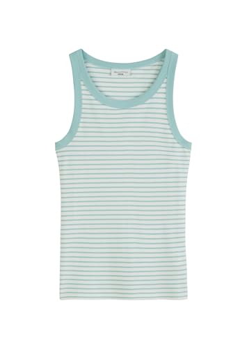 Marc O'Polo Denim Damen Tanktop gestreift Slim Fit, Blau (Light Blue Multi 03), XXL von Marc O'Polo